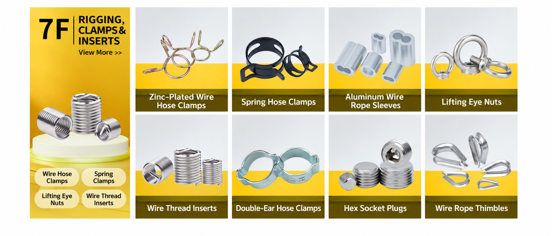 Rigging, Clamps & Thread Inserts product catalog
