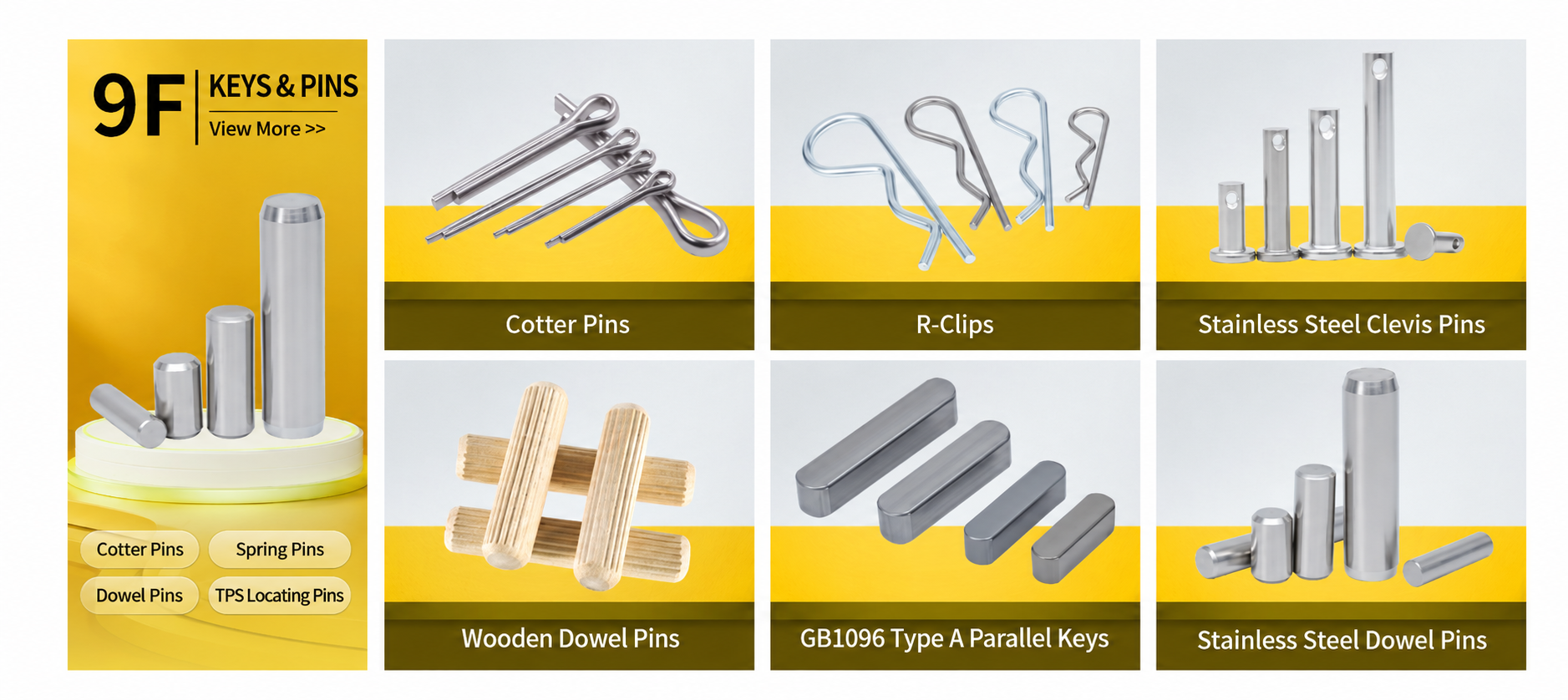 Keys & Pins product catalog